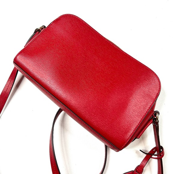 Lauren Ralph Lauren | Red Leather Crossbody - Picture 4 of 5